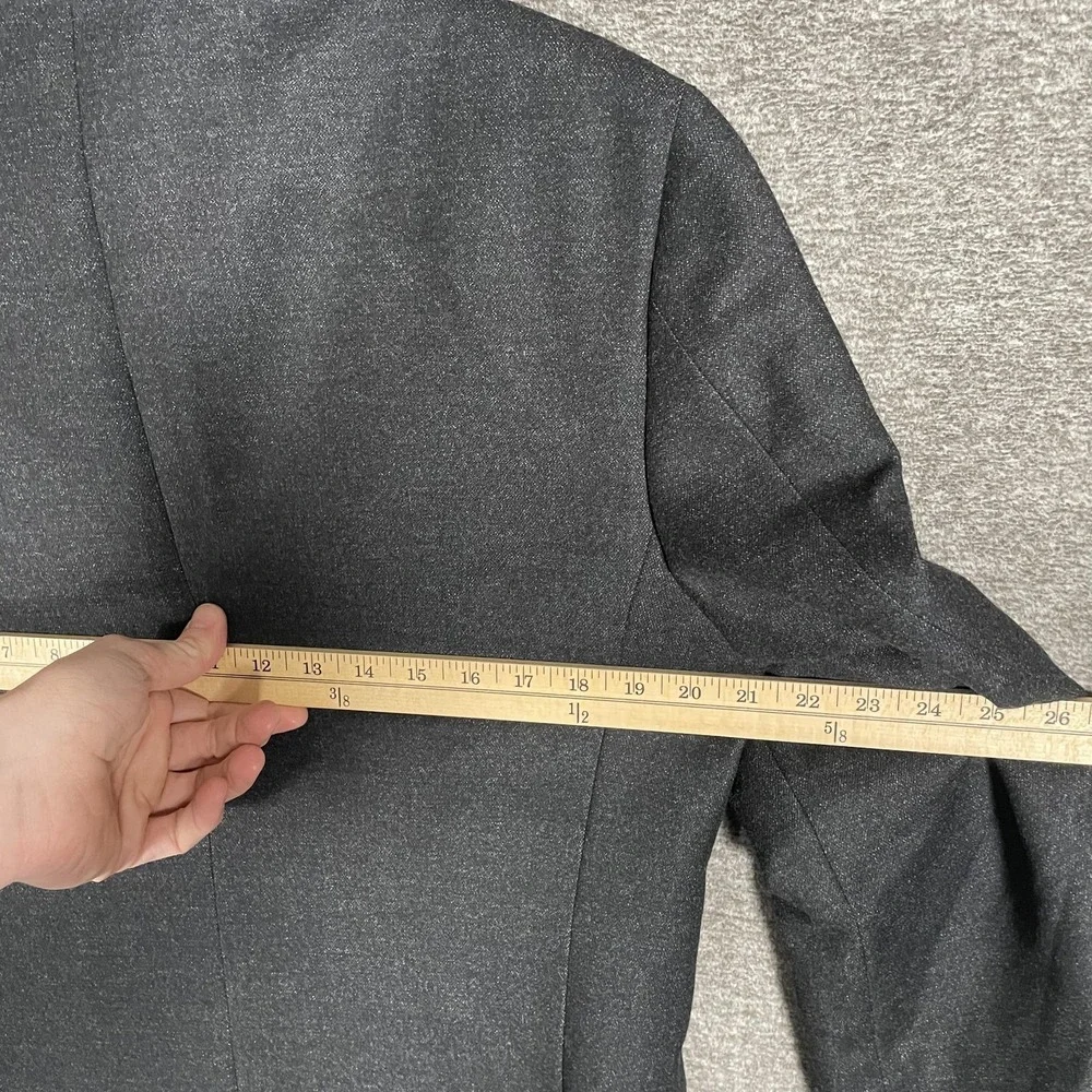 Canali Blazer 48 (US 38) Gray Wool Cashmere Blend Sport Coat Patch Pockets Italy